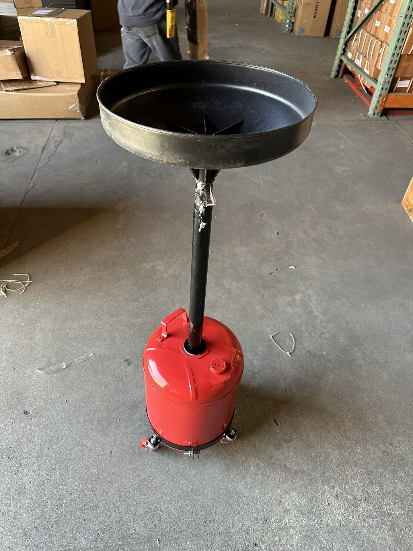 5 Gallon Portable Oil Drain | Telescopic Dolly Oil Lift Drain Tank | Oil Drain | Autoshop Portable Oil Drain