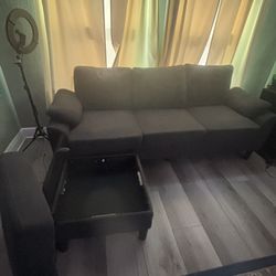 Small - Medium Office Or Bedroom Sofa With Storage 