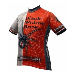World Jerseys Black Widow Brew Cycling Jersey Small