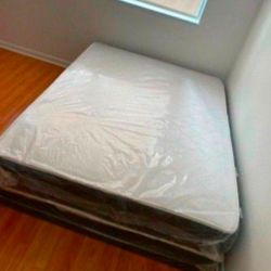 New Queen Size Mattress regular With Box Spring Set Colchones Nuevos Queen Size Bed