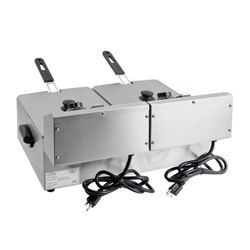 MainStreet Equipment F20E 20 lb. Dual Tank Electric Countertop Fryer - 110V, 3,300W