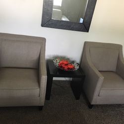 Studded Accent Chairs - SET