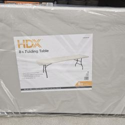 Hdx 8ft Folding Table New Never Used 