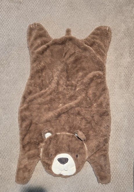 LEVTEX BABY CUTE BROWN BEAR FLOOR RUG BLANKET NURSERY DECOR