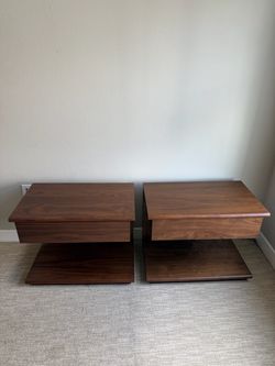 CB2 nightstands set of two