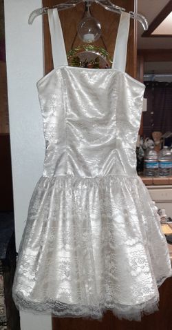 White Cocktail Dress Size 5/6 Jessica McClintock For Gunne Sax