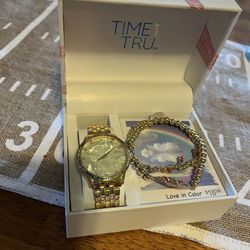 Time and Tru Love in Color Watch and Bracelet Gift Set