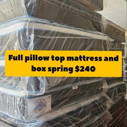 Full Pillow Top Mattress And Box Spring 