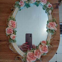 Vintage Rose Mirror 