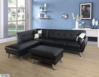 Sectional and ottoman