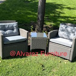 3 Pc Patio Furniture Set