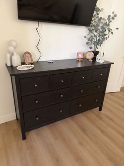 IKEA Hemnes 8-Drawer Dresser Black-Brown