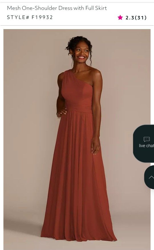 Cinnamon/ Burnt Orange Bridesmaid Dress