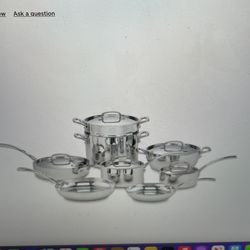 Cuisinart® 13-pc. French Classic Tri-Ply Stainless Steel Cookware Set