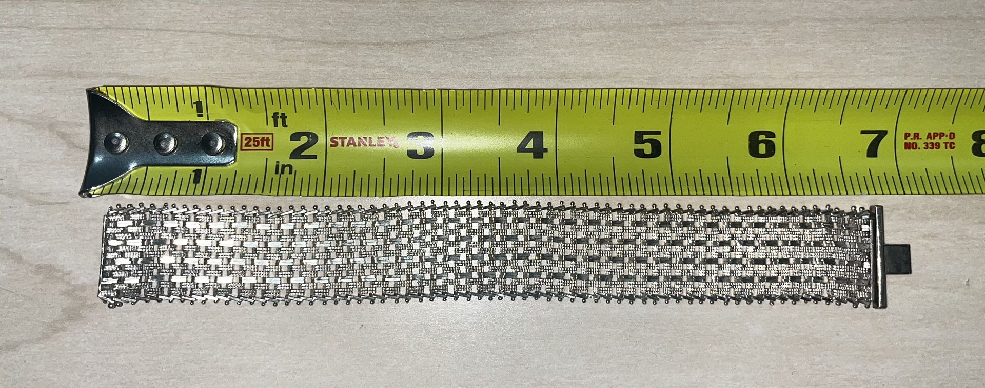 925 Sterling Silver Vintage Mexico Mesh bracelet 38.22 grams
