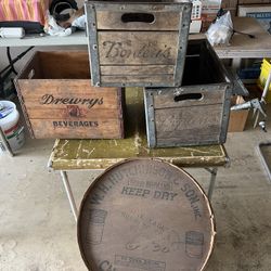 Vintage Wooden Crates 