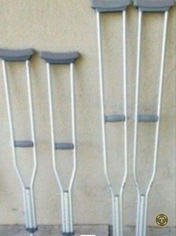 Crutches, small, medium, large to 6'4",  $20 each