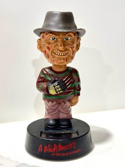 Freddy Krueger Solar Bobblehead A Nightmare On Elm Street Horror Figure