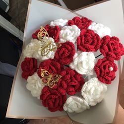 20 Rosas Eternas Echas A Crochet 