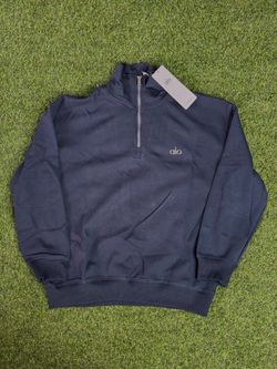 Alo Quarter Zip Sweater (Navy)