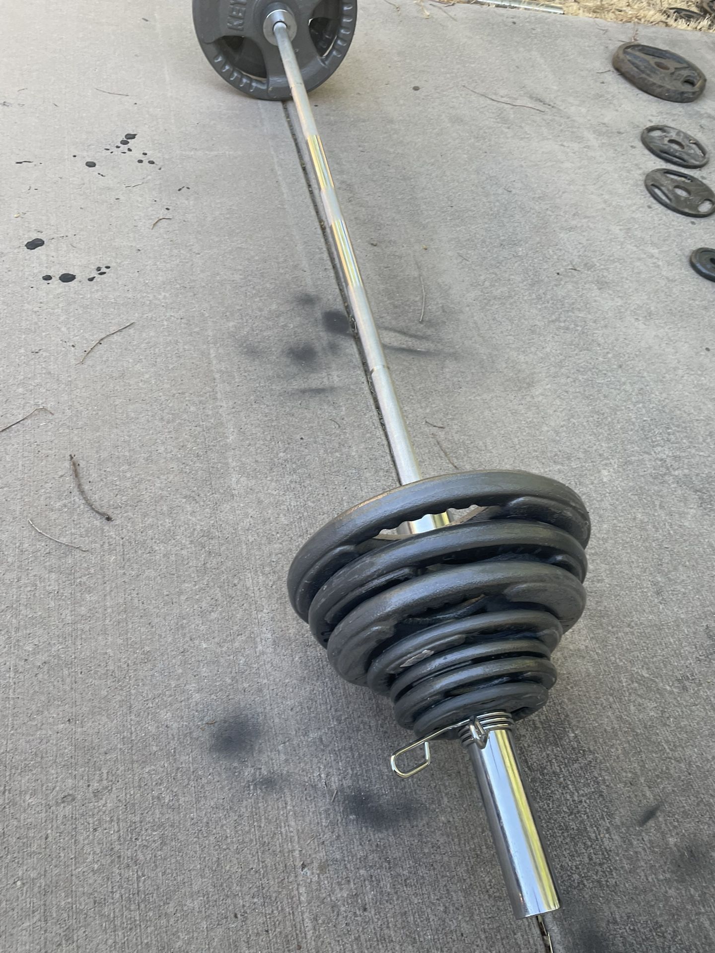 full set olympic plates and bars