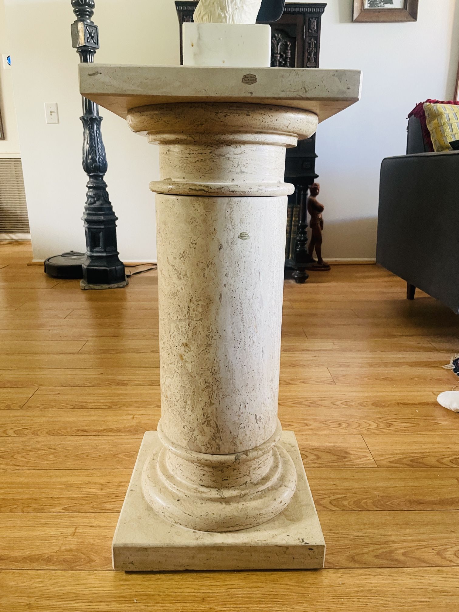 Two Marble Pedestal Columns