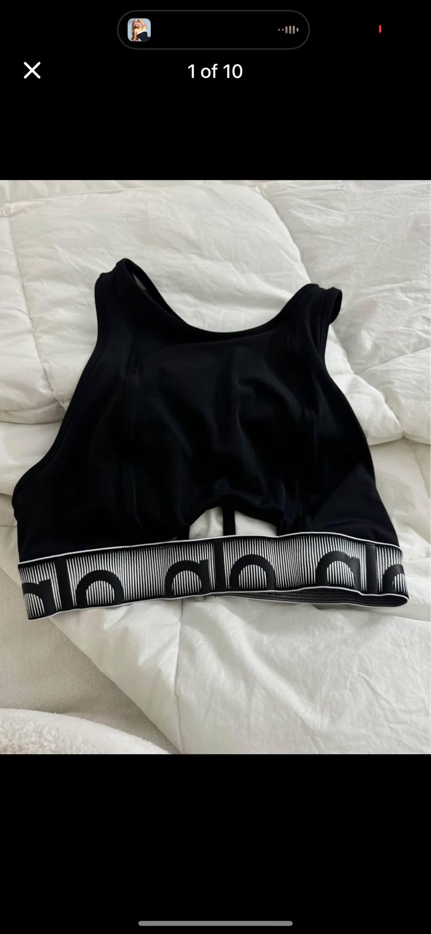 Alo Top Black- Size S