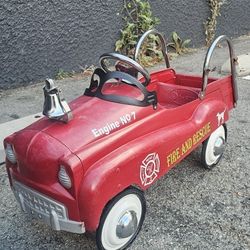 Instep Fire & Rescue Engine No 7, Toy Pedal Fire Truck, Pedal Car