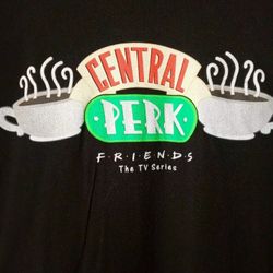 Friends TV Show 90'S Sitcom CENTRAL PERK LOGO T-Shirt MED Authentic & Official