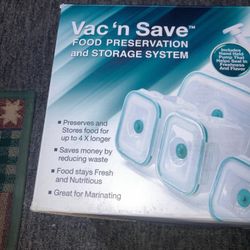 Vac’n Save Food Preservation And Storage System 