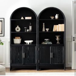 Set of 2 Arched Storage Cabinet