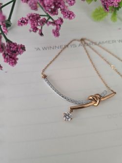 Rose Gold Swarovski Lifelong Heart Necklace
