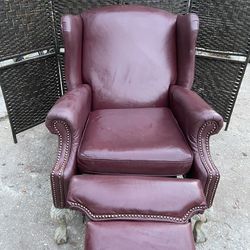 Genuine Leather Recliner Chair $125