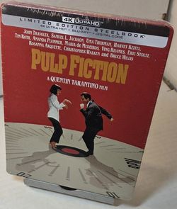 brand new sealed 4k steelbook blu ray pulp fiction bluray