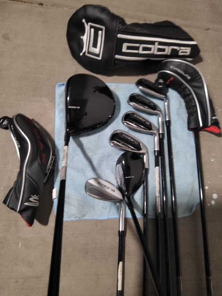 🔥 Cobra F-MAX Superlite Men’s Set – Driver + 5H + 6H + 7-PW – Like New 2021 Model 🔥