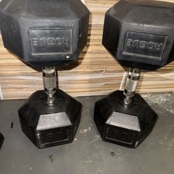 Rogue 60lb Dumbbells Heavy Duty Rubber Hex