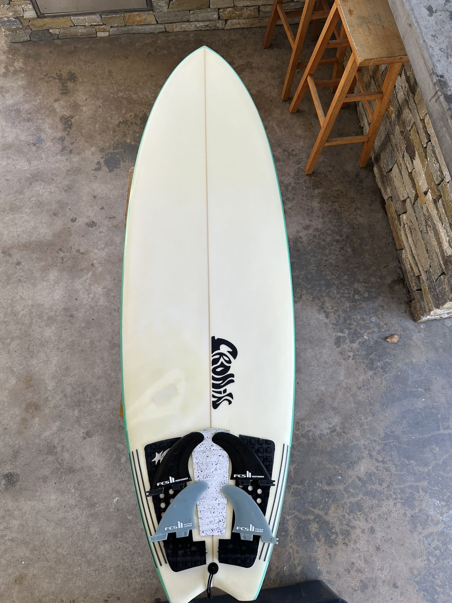 5’8” Cronin Quad Surfboard + Fins