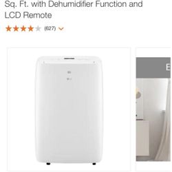  7,000 BTU (DOE) 115-Volt Portable Air Conditioner LP0721WSR Cools 300 Sq. Ft. with Dehumidifier Function and LCD Remote