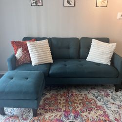 Small Emerald Couch For Sale