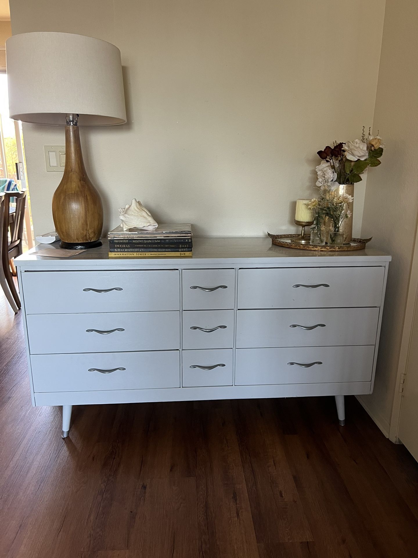 Midcentury Modern Grey Dresser Dressers