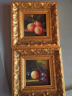Vintage Wooden Framed Pictures