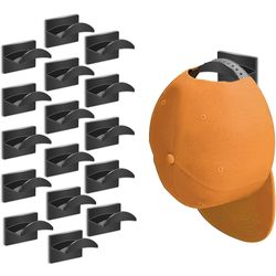 Adhesive Hat Hooks for Wall (24-Pack), Hat Rack for Baseball Caps, Minimalist Hat Display, Strong Hold Hat Hangers,