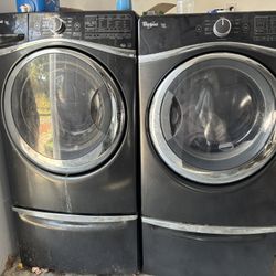 Whirlpool Duet Front-Load Washer & Dryer Set (with Pedestals)