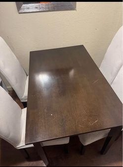 Rectangular wood table