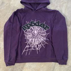 Sp5der Hoodie Rinestone Purple, Size Medium, Brand New 