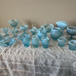 Light Blue/Aqua Hobnail