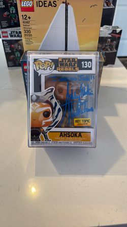 Star Wars Ahsoka 130 Funko Pop Signed By Ashley Eckstein With Quote