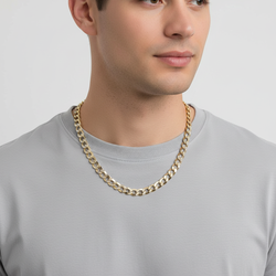 10K Yellow Gold 26.5" Diamond Cut Curb Chain