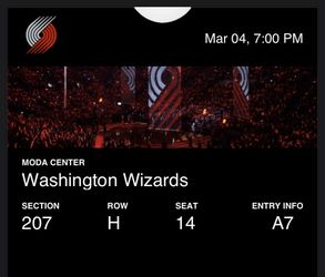 Portland Trail Blazers ticket 25$