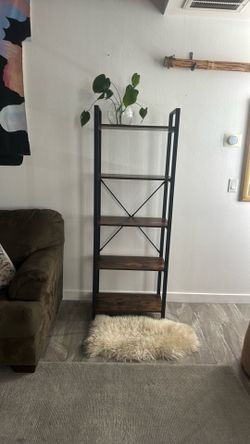 5-Tier Industrial Bookshelf / Display Shelf